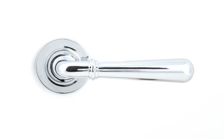 From The Anvil - Polished Chrome Newbury Lever on Rose Set (Plain) - Unsprung | Sku. 50021 | Trade Door Handles.