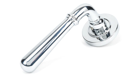 From The Anvil - Polished Chrome Newbury Lever on Rose Set (Plain) - Unsprung | Sku. 50021 | Trade Door Handles.
