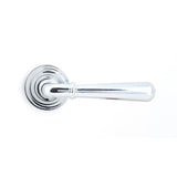 From The Anvil - Polished Chrome Newbury Lever on Rose Set (Art Deco) - Unsprung | Sku. 50022 | Trade Door Handles.