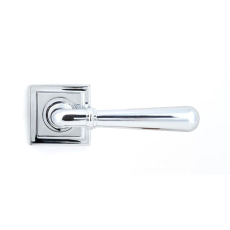 From The Anvil - Polished Chrome Newbury Lever on Rose Set (Square) - Unsprung | Sku. 50024 | Trade Door Handles.