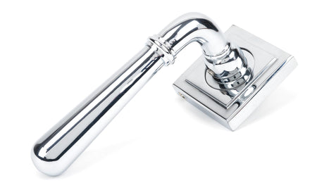 From The Anvil - Polished Chrome Newbury Lever on Rose Set (Square) - Unsprung | Sku. 50024 | Trade Door Handles.