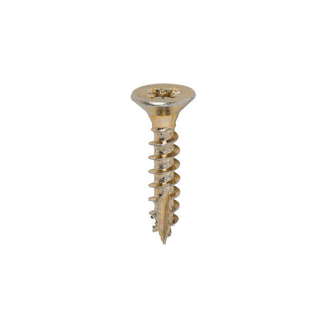 This is an image of Timco - Classic Multi-Purpose Screws - PZ - Double Countersunk - Yellow 5.0 x 25mm - (200 PCS Box) 50025CLAF