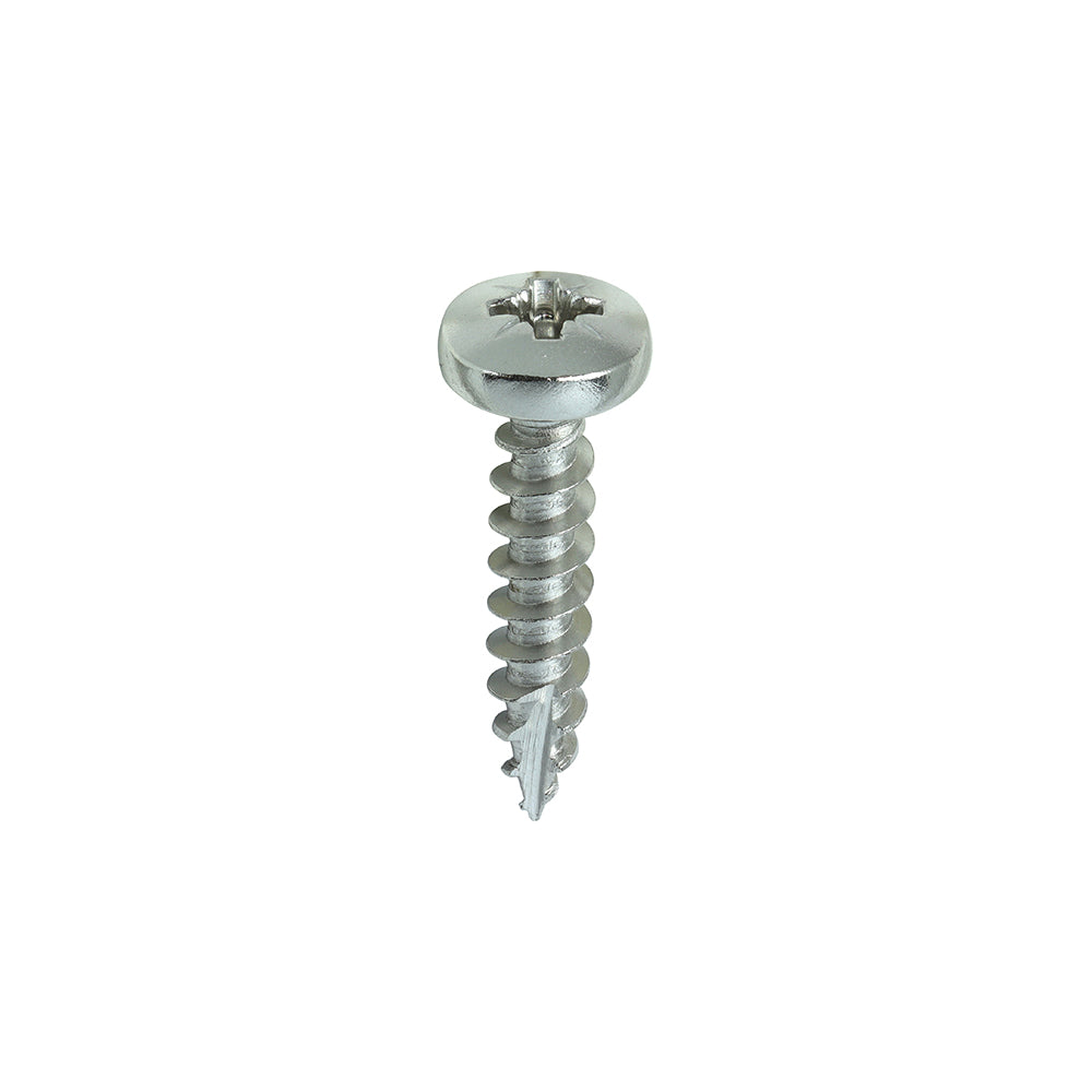 This is an image of Timco - Classic Multi-Purpose Screws - PZ - Pan Head - A2 Stainless Steel 5.0 x 25mm - (200 PCS Box) 50025CLAPSS