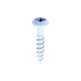 This is an image of Timco - Rainwater Screws - PZ - Low Profile Pan - Exterior - White 5.0 x 25mm - (400 PCS Box) 50025CLARWBX