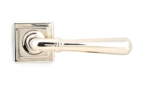 From The Anvil - Polished Nickel Newbury Lever on Rose Set (Square) - Unsprung | Sku. 50028 | Trade Door Handles.
