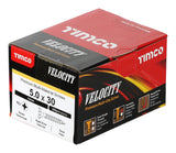 This is an image of Timco - Velocity Premium Multi-Use Screws - PZ - Double Countersunk - Yellow 5.0 x 30mm - (200 PCS Box) 50030VY