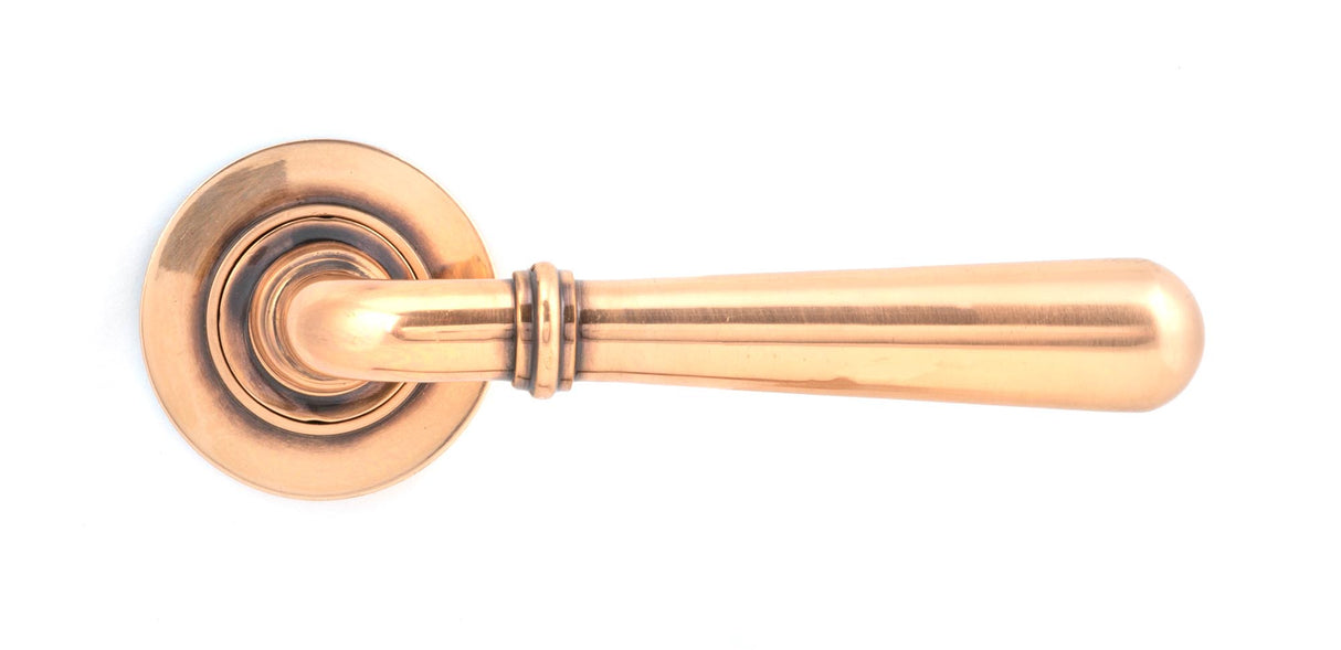 From The Anvil - Polished Bronze Newbury Lever on Rose Set (Plain) - Unsprung | Sku. 50033 | Trade Door Handles.