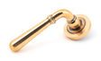 From The Anvil - Polished Bronze Newbury Lever on Rose Set (Plain) - Unsprung | Sku. 50033 | Trade Door Handles.