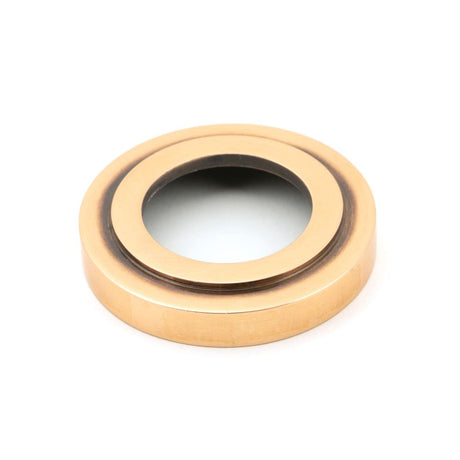 From The Anvil - Polished Bronze Newbury Lever on Rose Set (Art Deco) - Unsprung | Sku. 50034 | Trade Door Handles.