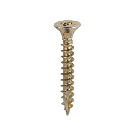 This is an image of Timco - Classic Multi-Purpose Screws - PZ - Double Countersunk - Yellow 5.0 x 35mm - (200 PCS Box) 50035CLAF