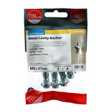 This is an image of Timco - Metal Cavity Anchors - Zinc M5 x 37 (45mm Screw) - (4 PCS TIMpac) 50037CAP