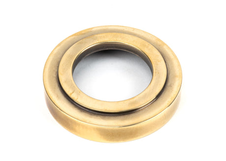 From The Anvil - Aged Brass Hammered Newbury Lever on Rose Set (Art Deco) - Unsprung | Sku. 50038 | Trade Door Handles.