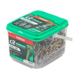 This is an image of Timco - C2 Strong-Fix Screws - PZ - Double Countersunk - Twin-Cut - Yellow 5.0 x 40mm - (800 PCS Tub) 50040C2TUB