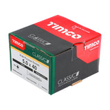 This is an image of Timco - Classic Multi-Purpose Screws - PZ - Double Countersunk - Yellow 5.0 x 40mm - (200 PCS Box) 50040CLAF