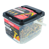 This is an image of Timco - Velocity Premium Multi-Use Screws - PZ - Double Countersunk - Yellow 5.0 x 40mm - (800 PCS Tub) 50040VYTUB