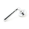 From The Anvil - Polished Chrome Hammered Newbury Lever on Rose Set (Plain) - Unsprung | Sku. 50041 | Trade Door Handles.