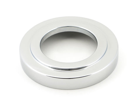 From The Anvil - Polished Chrome Hammered Newbury Lever on Rose Set (Art Deco) - Unsprung | Sku. 50042 | Trade Door Handles.