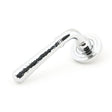 From The Anvil - Polished Chrome Hammered Newbury Lever on Rose Set (Art Deco) - Unsprung | Sku. 50042 | Trade Door Handles.
