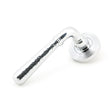 From The Anvil - Polished Chrome Hammered Newbury Lever on Rose Set (Beehive) - Unsprung | Sku. 50043 | Trade Door Handles.