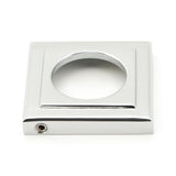 From The Anvil - Polished Chrome Hammered Newbury Lever on Rose Set (Square) - Unsprung | Sku. 50044 | Trade Door Handles.