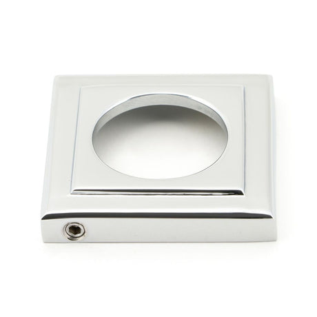 From The Anvil - Polished Chrome Hammered Newbury Lever on Rose Set (Square) - Unsprung | Sku. 50044 | Trade Door Handles.