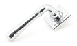 From The Anvil - Polished Chrome Hammered Newbury Lever on Rose Set (Square) - Unsprung | Sku. 50044 | Trade Door Handles.