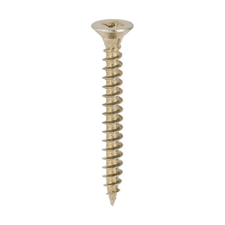 This is an image of Timco - Classic Multi-Purpose Screws - PZ - Double Countersunk - Yellow 5.0 x 45mm - (200 PCS Box) 50045CLAF