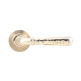 From The Anvil - Polished Nickel Hammered Newbury Lever on Rose Set (Beehive) - Unsprung | Sku. 50047 | Trade Door Handles.