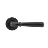 From The Anvil - Aged Bronze Hammered Newbury Lever on Rose Set (Plain) - Unsprung | Sku. 50049 | Trade Door Handles.