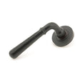 From The Anvil - Aged Bronze Hammered Newbury Lever on Rose Set (Plain) - Unsprung | Sku. 50049 | Trade Door Handles.