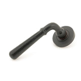 From The Anvil - Aged Bronze Hammered Newbury Lever on Rose Set (Plain) - Unsprung | Sku. 50049 | Trade Door Handles.