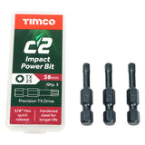 This is an image of Timco - C2 Clamp-Fix Screws - TX - Double Countersunk with Ribs - Twin-Cut - Yellow 5.0 x 50mm - (600 PCS Tub) 50050C2CTUB