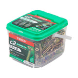 This is an image of Timco - C2 Strong-Fix Screws - PZ - Double Countersunk - Twin-Cut - Yellow 5.0 x 50mm - (600 PCS Tub) 50050C2TUB