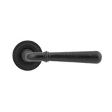 From The Anvil - Aged Bronze Hammered Newbury Lever on Rose Set (Art Deco) - Unsprung | Sku. 50050 | Trade Door Handles.