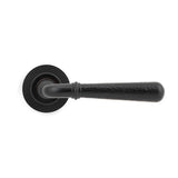 From The Anvil - Aged Bronze Hammered Newbury Lever on Rose Set (Beehive) - Unsprung | Sku. 50051 | Trade Door Handles.