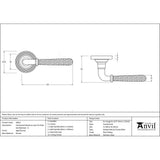 From The Anvil - Aged Bronze Hammered Newbury Lever on Rose Set (Beehive) - Unsprung | Sku. 50051 | Trade Door Handles.