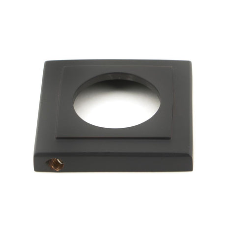 From The Anvil - Aged Bronze Hammered Newbury Lever on Rose Set (Square) - Unsprung | Sku. 50052 | Trade Door Handles.