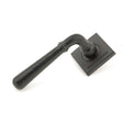 From The Anvil - Aged Bronze Hammered Newbury Lever on Rose Set (Square) - Unsprung | Sku. 50052 | Trade Door Handles.