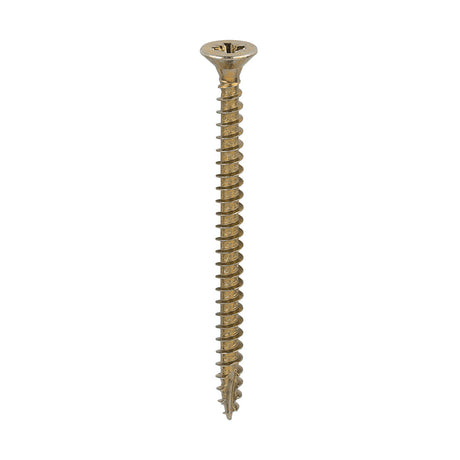 This is an image of Timco - Classic Multi-Purpose Screws - PZ - Double Countersunk - Yellow 5.0 x 55mm - (200 PCS Box) 50055CLAF