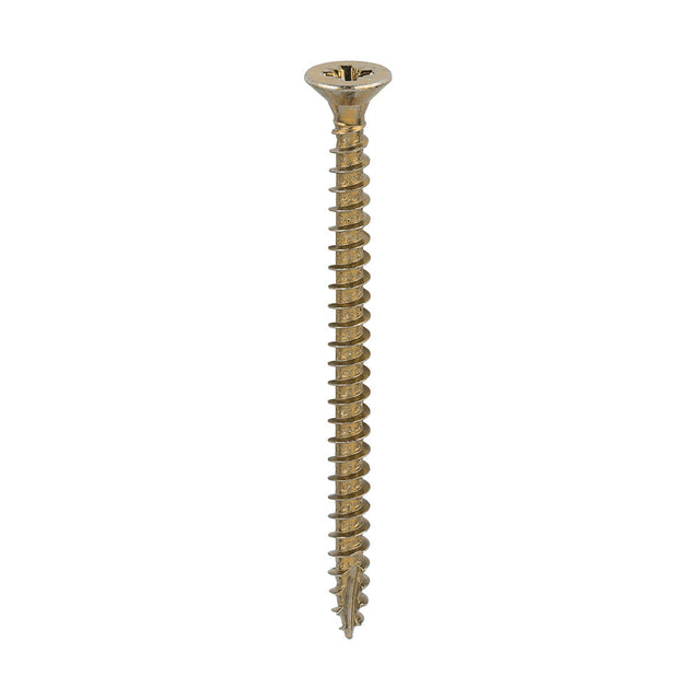 This is an image of Timco - Classic Multi-Purpose Screws - PZ - Double Countersunk - Yellow 5.0 x 55mm - (200 PCS Box) 50055CLAF