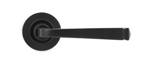 From The Anvil - Aged Bronze Avon Round Lever on Rose Set (Plain) - Unsprung | Sku. 50057 | Trade Door Handles.
