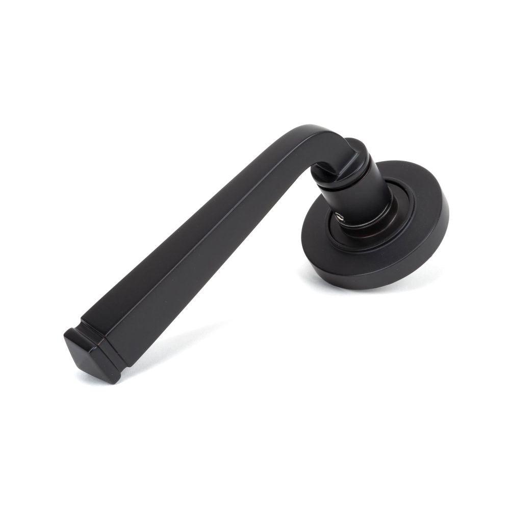 From The Anvil - Aged Bronze Avon Round Lever on Rose Set (Plain) - Unsprung | Sku. 50057 | Trade Door Handles.