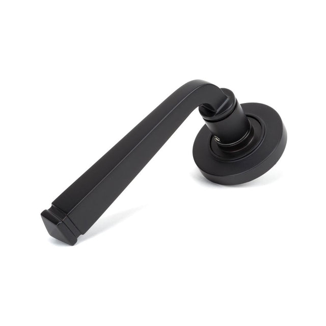 From The Anvil - Aged Bronze Avon Round Lever on Rose Set (Plain) - Unsprung | Sku. 50057 | Trade Door Handles.