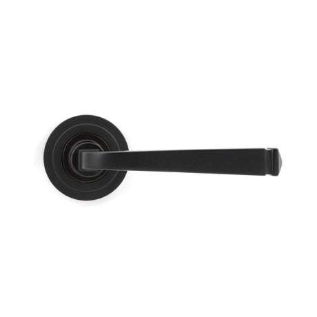 From The Anvil - Aged Bronze Avon Round Lever on Rose Set (Art Deco) - Unsprung | Sku. 50058 | Trade Door Handles.