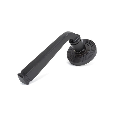 From The Anvil - Aged Bronze Avon Round Lever on Rose Set (Beehive) - Unsprung | Sku. 50059 | Trade Door Handles.