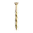 This is an image of Timco - C2 Clamp-Fix Screws - TX - Double Countersunk with Ribs - Twin-Cut - Yellow 5.0 x 60mm - (200 PCS Box) 50060C2C