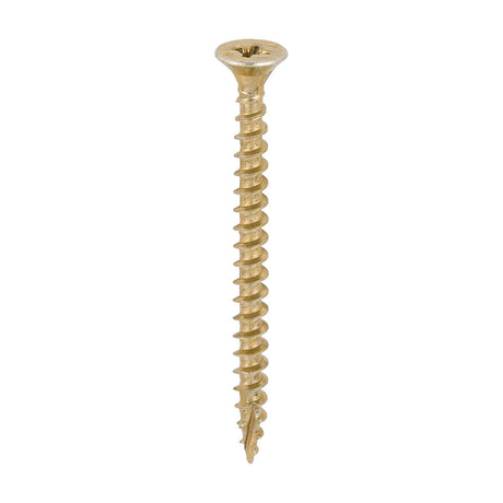 This is an image of Timco - C2 Strong-Fix Screws - PZ - Double Countersunk - Twin-Cut - Yellow 5.0 x 60mm - (1000 PCS Box) 50060C2IND