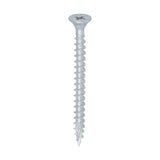 This is an image of Timco - C2 Exterior Strong-Fix Screws - PZ - Double Countersunk with Ribs - Twin-Cut - Silver 5.0 x 60mm - (200 PCS Box) 50060C2SBX