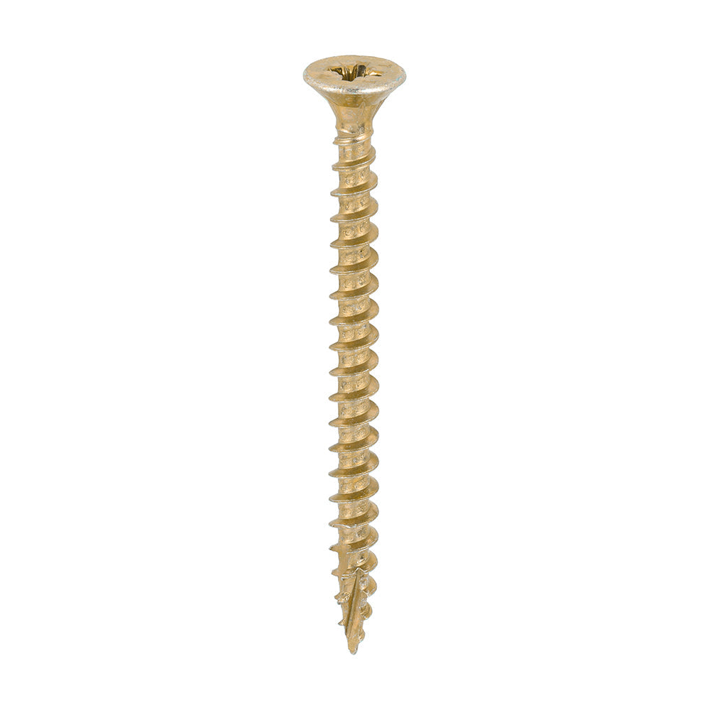 This is an image of Timco - C2 Strong-Fix Screws - PZ - Double Countersunk - Twin-Cut - Yellow 5.0 x 60mm - (400 PCS Tub) 50060C2TUB