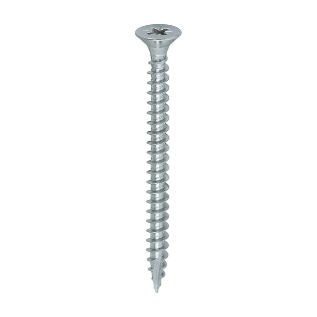 This is an image of Timco - Classic Multi-Purpose Screws - PZ - Double Countersunk - A4 Stainless Steel 5.0 x 60mm - (200 PCS Box) 50060CLA4
